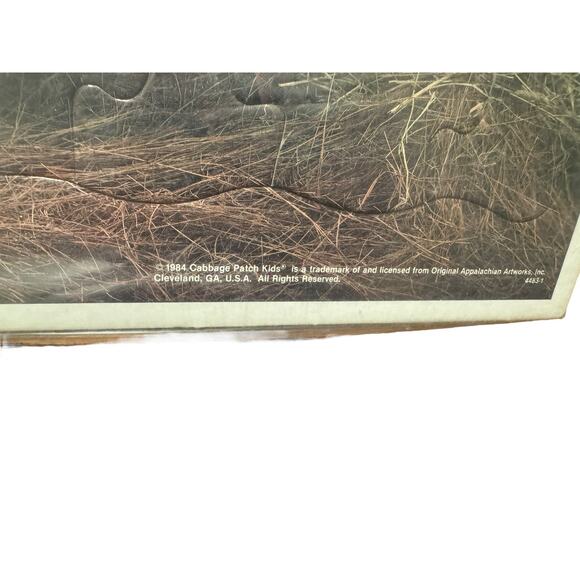 Vintage 1984 Cabbage Patch Kids Farm Farmer Cowboys 25 Piece Tray Puzzle - Picture 2 of 4